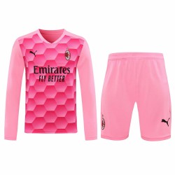 Associazione Calcio Milan Men Goalkeeper Long Sleeve Football Training Kit Pink 2024