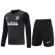 Atlético De Madrid Men Goalkeeper Long Sleeves Football Suit Black