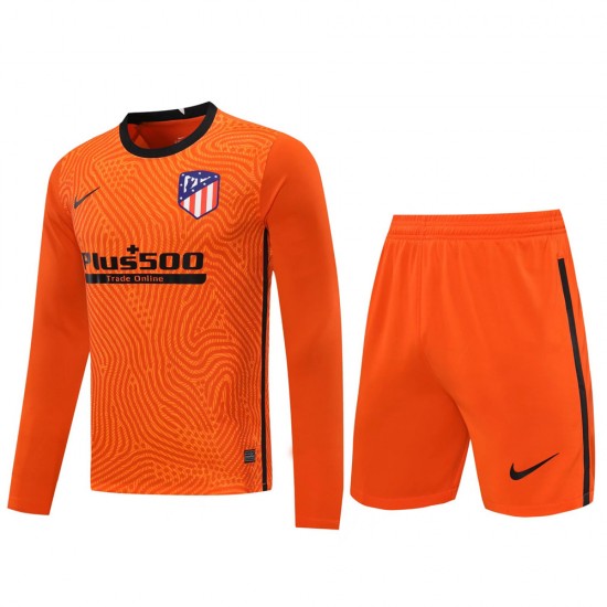 Atlético De Madrid Men Goalkeeper Long Sleeves Football Suit Orange