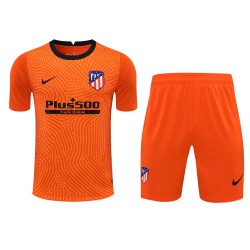 Atlético De Madrid Men Goalkeeper Short Sleeves Football Suit Orange