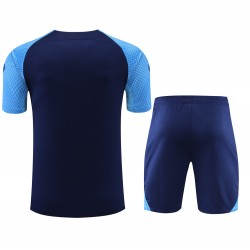 Atlético De Madrid Men Short Sleeves Football Kit Dark Blue 2023