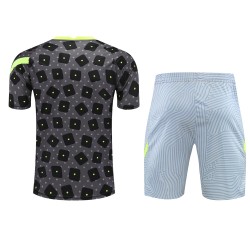 Atlético De Madrid Men Short Sleeves Football Kit With Zipper Pocket