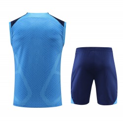 Atlético De Madrid Men Vest Sleeveless Football Kit Blue 2023