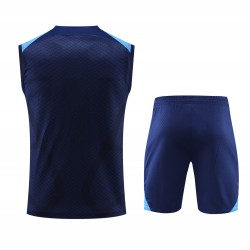 Atlético De Madrid Men Vest Sleeveless Football Kit Dark Blue 2023