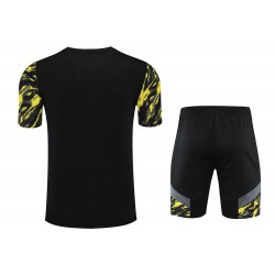 Borussia Dortmund Men Short Sleeves Football Kit With Zipper Pocket
