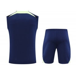 Brazil National Football Team Men Vest Sleeveless Football Kit Dark Blue 2023 