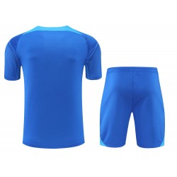Chelsea FC Men Short Sleeves Football Suit Blue 2023