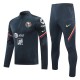 Club América Men Long Sleeves Half Zip Football Kit Black