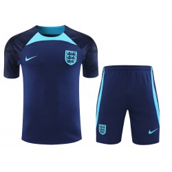 England National Football Team Men Short Sleeves Football Suit Dark Blue 2023