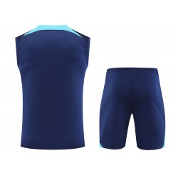 England National Football Team Men Vest Sleeveless Football Suit Dark Blue 2023