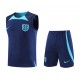England National Football Team Men Vest Sleeveless Football Suit Dark Blue 2023