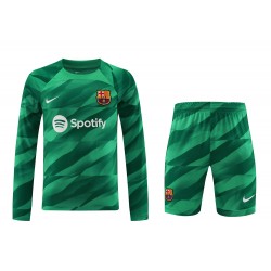 FC Barcelona Men Goalkeeper Long Sleeves Football Kit Green 2024