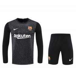 FC Barcelona Men Goalkeeper Long Sleeves Football Suit Black
