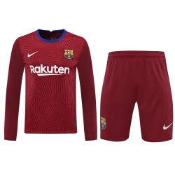 FC Barcelona Men Goalkeeper Long Sleeves Football Suit Wine Red