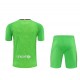 FC Barcelona Men Goalkeeper Short Sleeves Football Kit Green