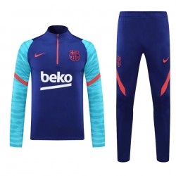 FC Barcelona Men Long Sleeves Half Zip Football Suit