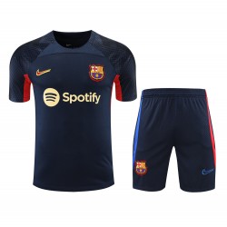 FC Barcelona Men Short Sleeves Football Kit Black 2023