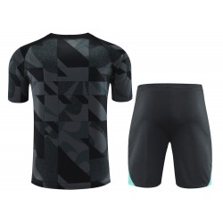FC Barcelona Men Short Sleeves Football Kit Black 2024