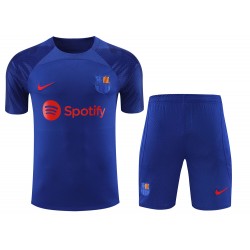 FC Barcelona Men Short Sleeves Football Kit Klein Blue 2024