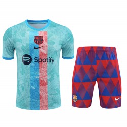 FC Barcelona Men Short Sleeves Football Suit