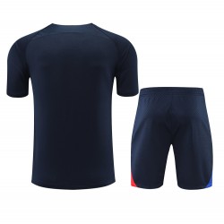 FC Barcelona Men Short Sleeves Football Suit Black 2023