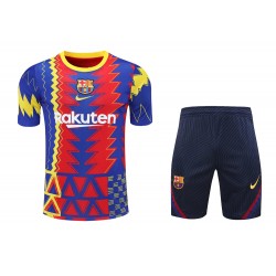 FC Barcelona Men Short Sleeves Football Training Suit