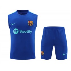 FC Barcelona Men Vest Sleeveless Football Kit Blue 2024