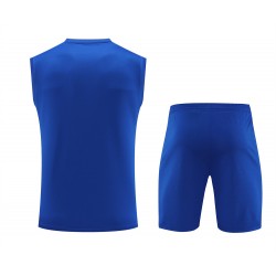 FC Barcelona Men Vest Sleeveless Football Kit Blue 2024