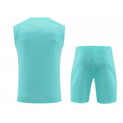 FC Barcelona Men Vest Sleeveless Football Kit Turquoise 2024