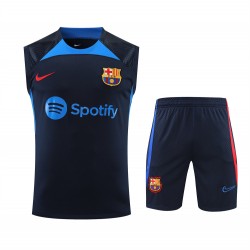 FC Barcelona Men Vest Sleeveless Football Suit Black