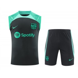 FC Barcelona Men Vest Sleeveless Football Suit Black 2024