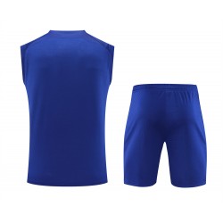 FC Barcelona Men Vest Sleeveless Football Suit Blue 2024