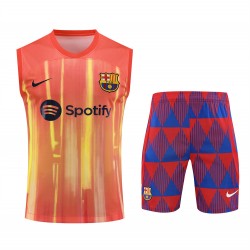 FC Barcelona Men Vest Sleeveless Football Training Kit 2024