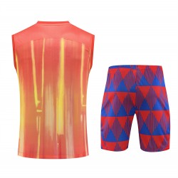 FC Barcelona Men Vest Sleeveless Football Training Kit 2024