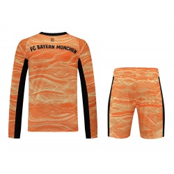 FC Bayern Munchen Men Goalkeeper Long Sleeves Football Kit Orange