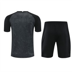 Football Club Internazionale Milano Men Goalkeeper Short Sleeves Football Kit Black