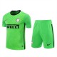 Football Club Internazionale Milano Men Goalkeeper Short Sleeves Football Kit Green