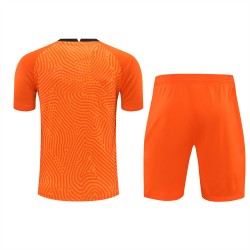 Football Club Internazionale Milano Men Goalkeeper Short Sleeves Football Kit Orange