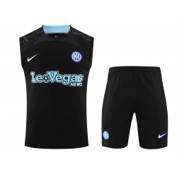 Football Club Internazionale Milano Men Vest Sleeveless Football Kit Black 2024
