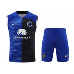Football Club Internazionale Milano Men Vest Sleeveless Football Kit Blue 2024