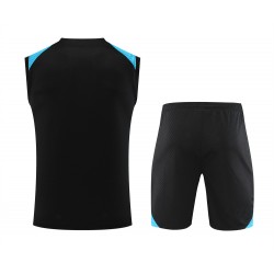 Football Club Internazionale Milano Men Vest Sleeveless Football Suit Black 2024