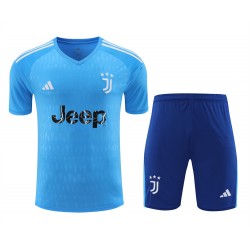 Juventus FC Men Goalkeeper Short Sleeves Football Kit Blue 2024