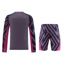 Manchester City FC Men Goalkeeper Long Sleeves Football Kit Purple 2024