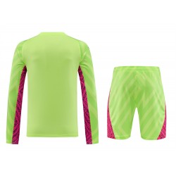 Manchester City FC Men Goalkeeper Long Sleeves Football Suit Green 2024