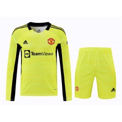 Manchester United FC Men Goalkeeper Long Sleeves Football Kit Yellow