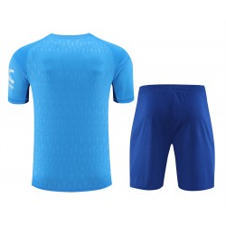 Manchester United FC Men Goalkeeper Short Sleeves Football Kit Blue 2024