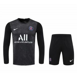 Paris Saint Germain Football Club Men Goalkeeper Long Sleeves Football Kit Black