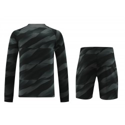 Paris Saint Germain Football Club Men Goalkeeper Long Sleeves Football Kit Black 2024