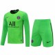 Paris Saint Germain Football Club Men Goalkeeper Long Sleeves Football Kit Green
