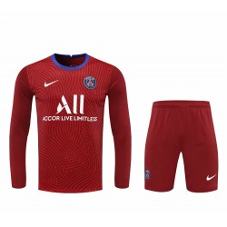 Paris Saint Germain Football Club Men Goalkeeper Long Sleeves Football Kit Wine Red